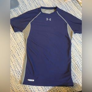 Under Armour Metal Compression Training Blue Top size Large